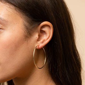 Mejuri 14k Yellow Gold Oversized Thin Hoops